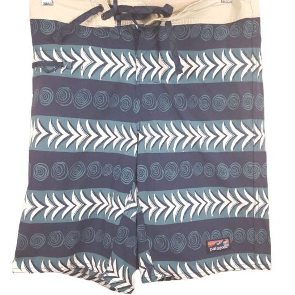 Patagonia Swim Boardshorts Mens 30 Waist Blue Stretch Wavefarer Unlined